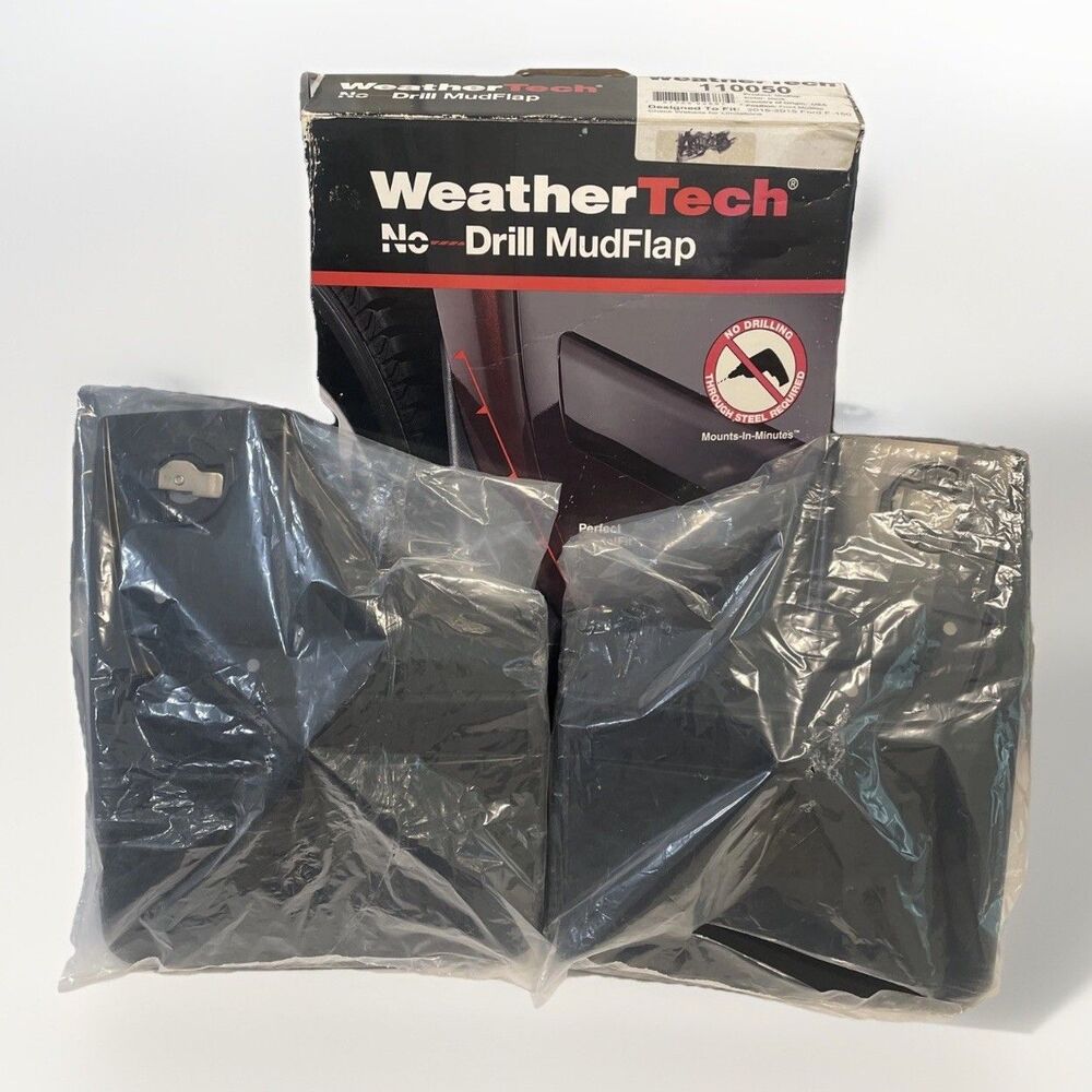 NEW WeatherTech No-Drill Mud Flaps Front Pair 110050 Ford F-150 2015-2015